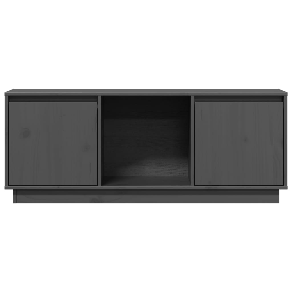 Tv tabell 110.5x35x44 cm solid furu - grå, 1 - number 5.