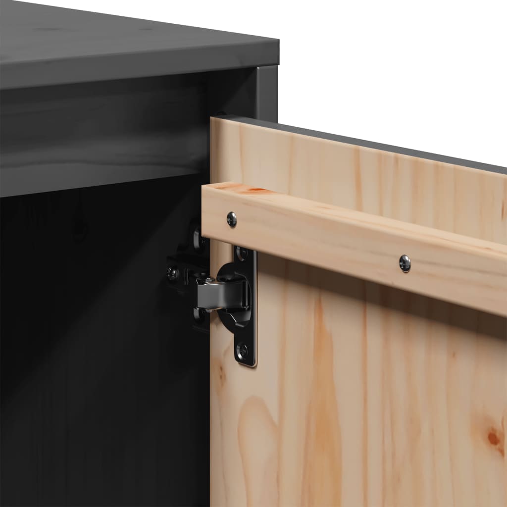 Tv tabell 110.5x35x44 cm solid furu - grå, 1 - number 9.