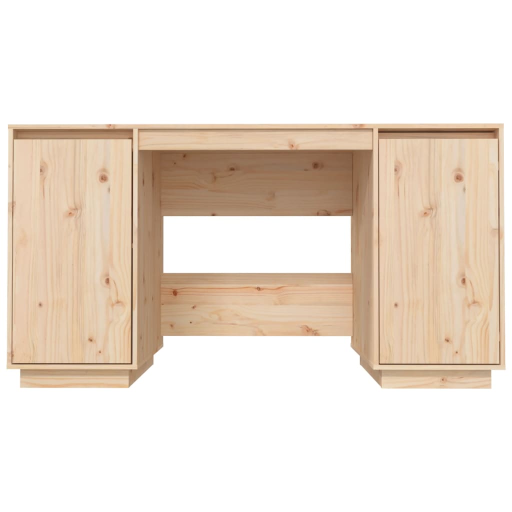Skrivebord 140x50x75 cm massiv furu - naturlig farge - number 6.