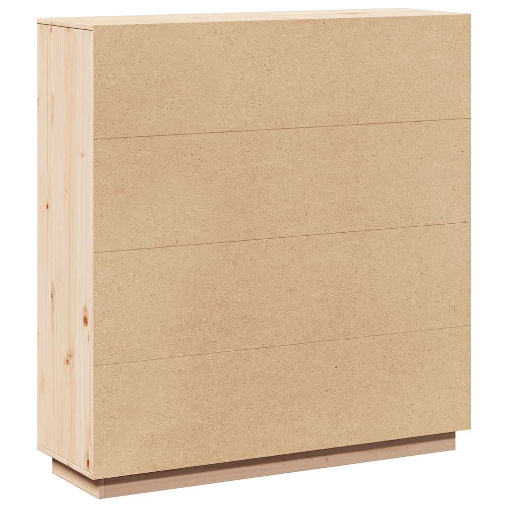 Reol 110,5x35x117 cm massivt fyrretræ - naturfarvet, 1 - number 9.