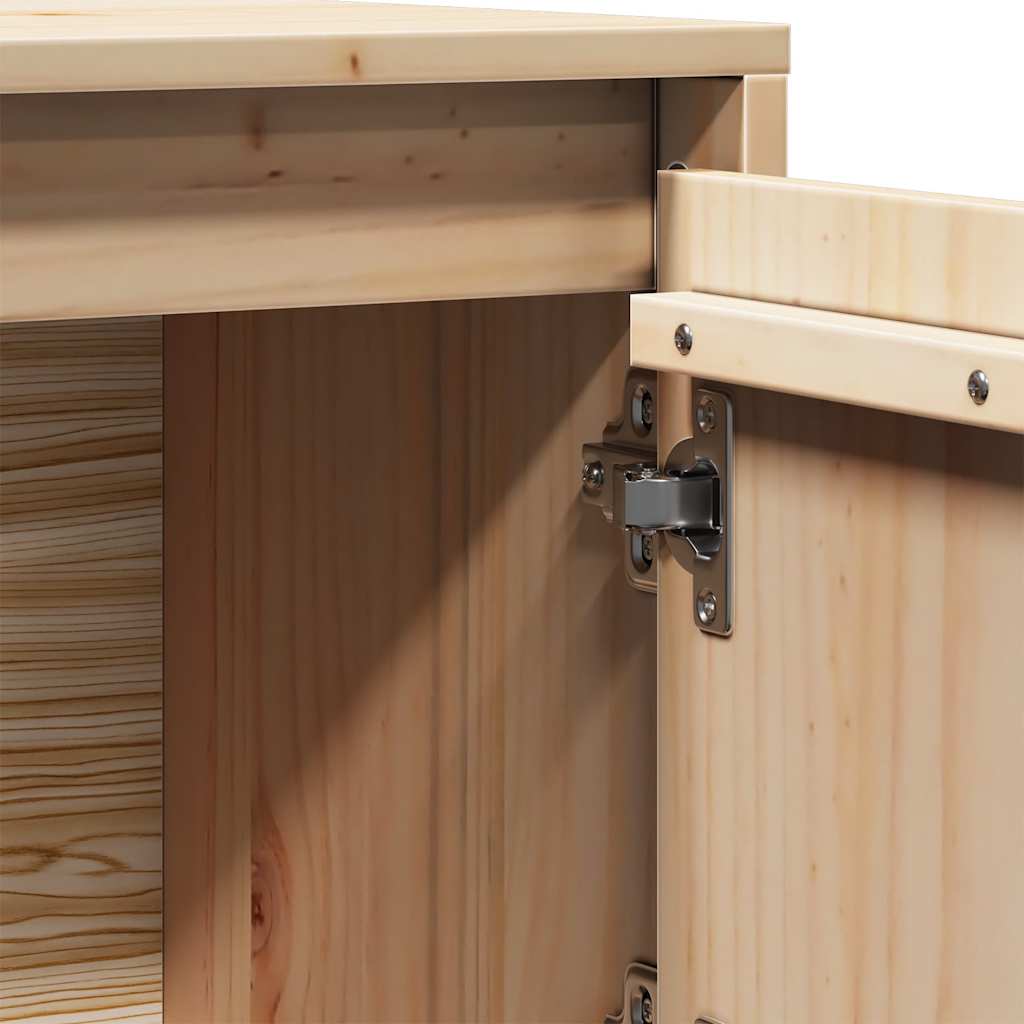 Högskåp 74x35x117 cm massiv furu - naturfärg, 1 - number 11.