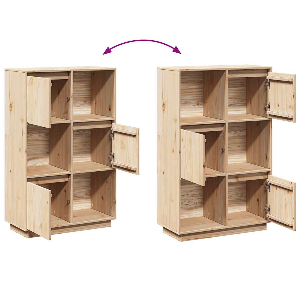 Högskåp 74x35x117 cm massiv furu - naturfärg, 1 - number 10.