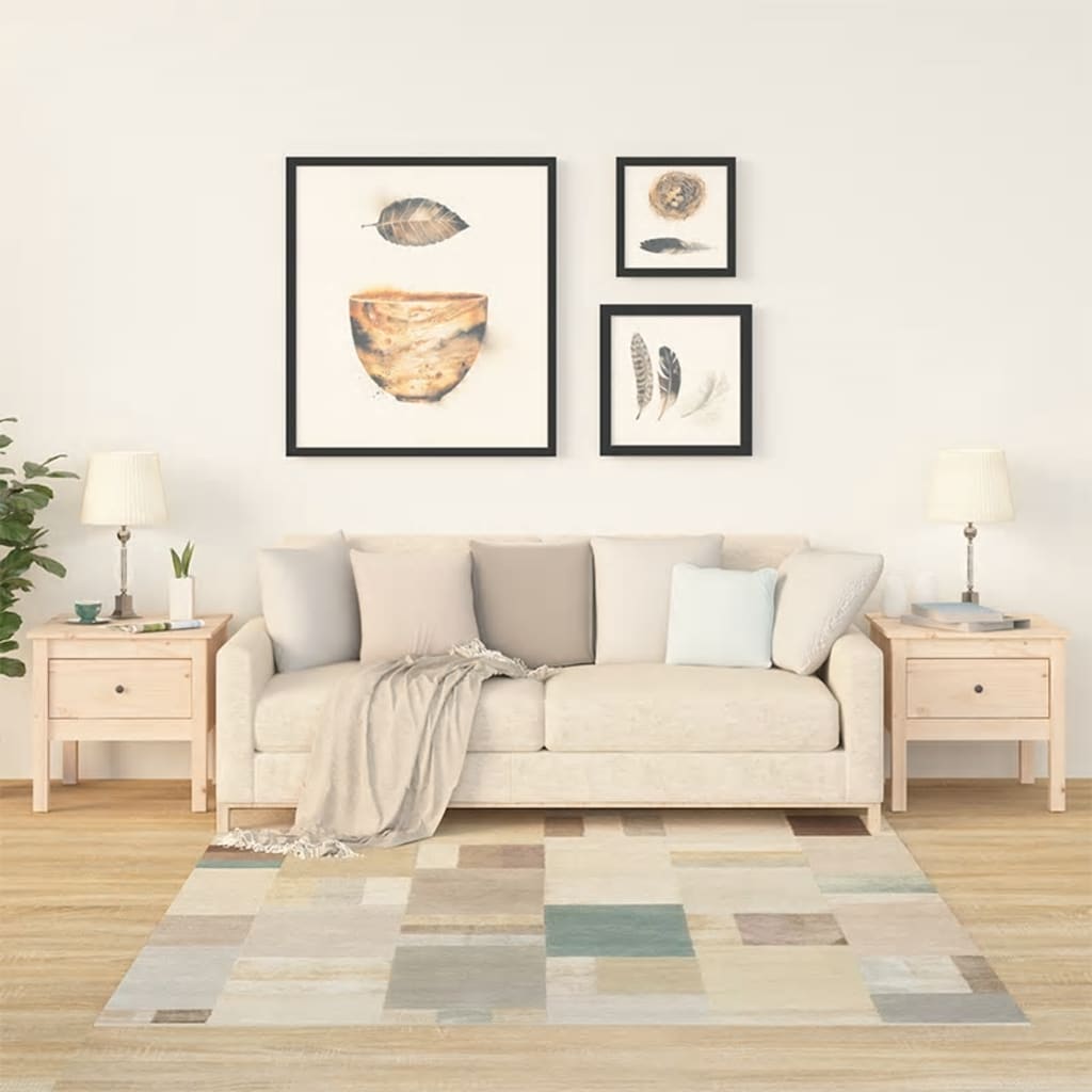 Stoliki boczne szt. sosna lita - biały, 50 x 50 x 49 cm, 2 szt. - number 1.