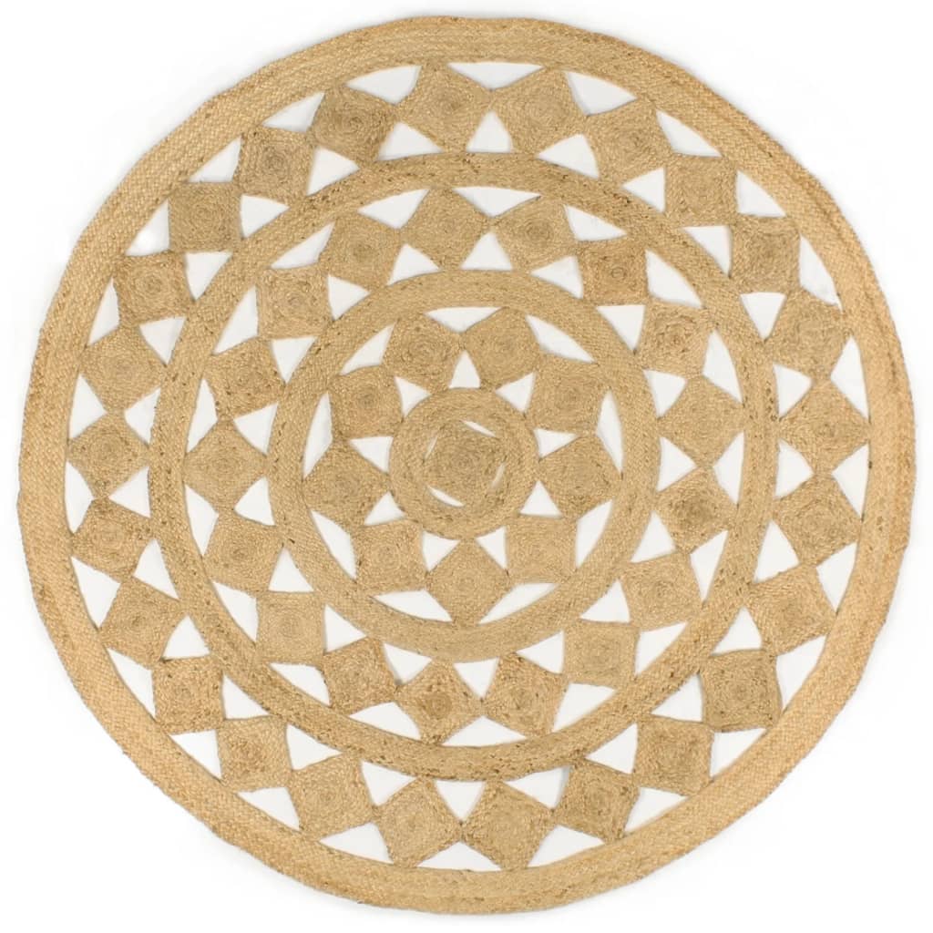 Håndlavet tæppe flettet jute - 180 cm - number 1.