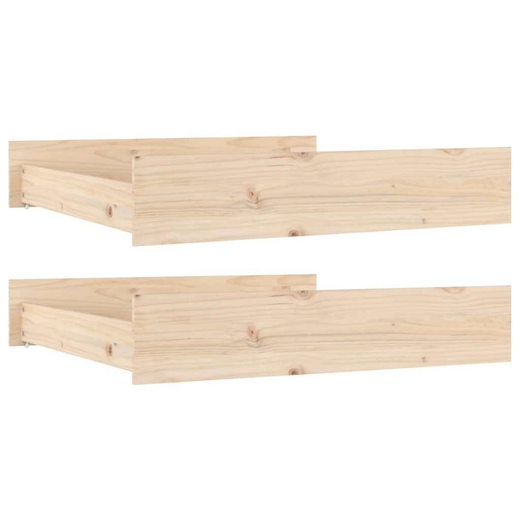 Bed drawers 2 pcs. solid pine - natural color, 90 x 93 x 18 cm - number 2.