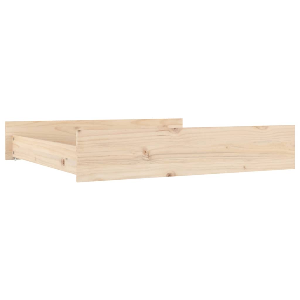 Bed drawers 2 pcs. solid pine - natural color, 90 x 93 x 18 cm - number 3.
