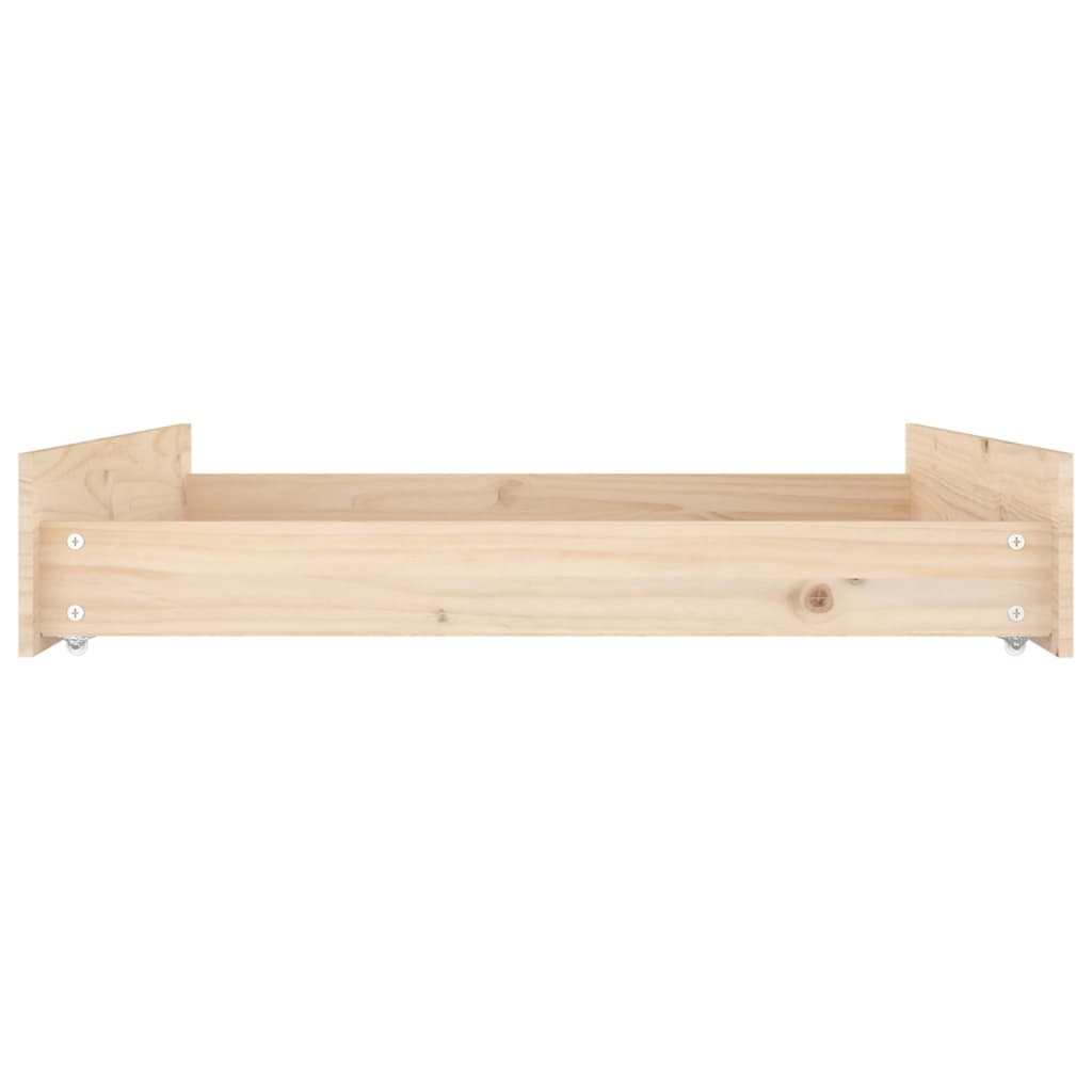 Bed drawers 2 pcs. solid pine - natural color, 90 x 93 x 18 cm - number 5.