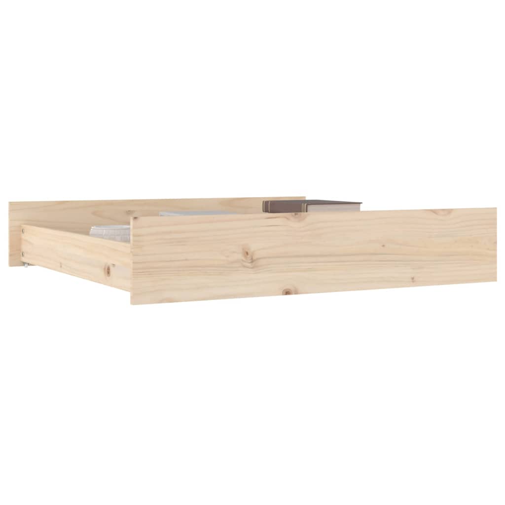 Bed drawers 2 pcs. solid pine - natural color, 90 x 93 x 18 cm - number 6.