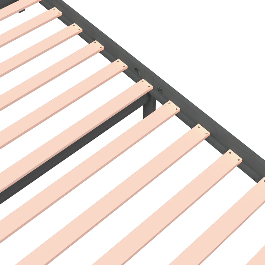 Sengeramme heltre - grå, 140 x 200 cm - number 8.