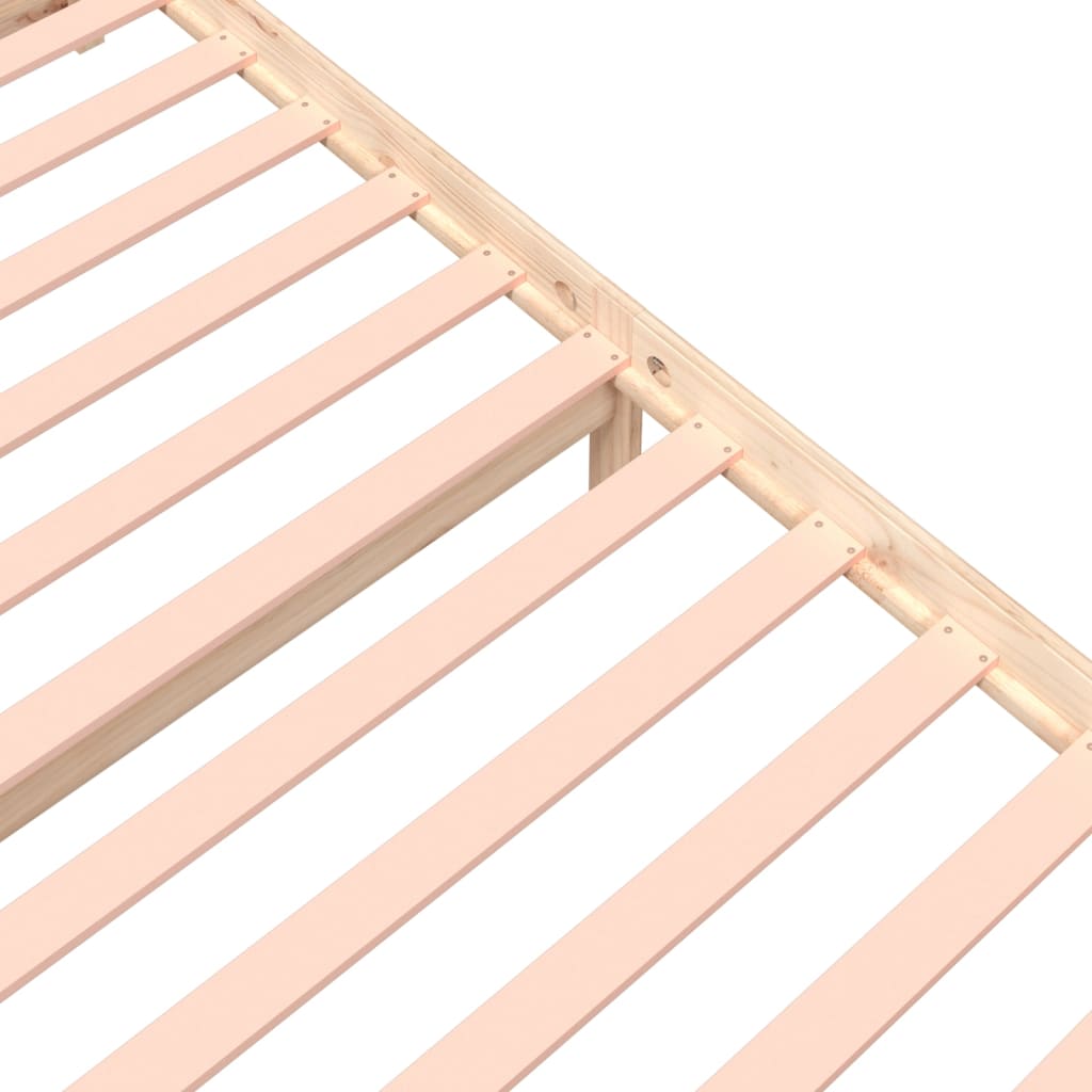 Bed frame solid wood - natural colored, 150 x 200 cm - number 7.