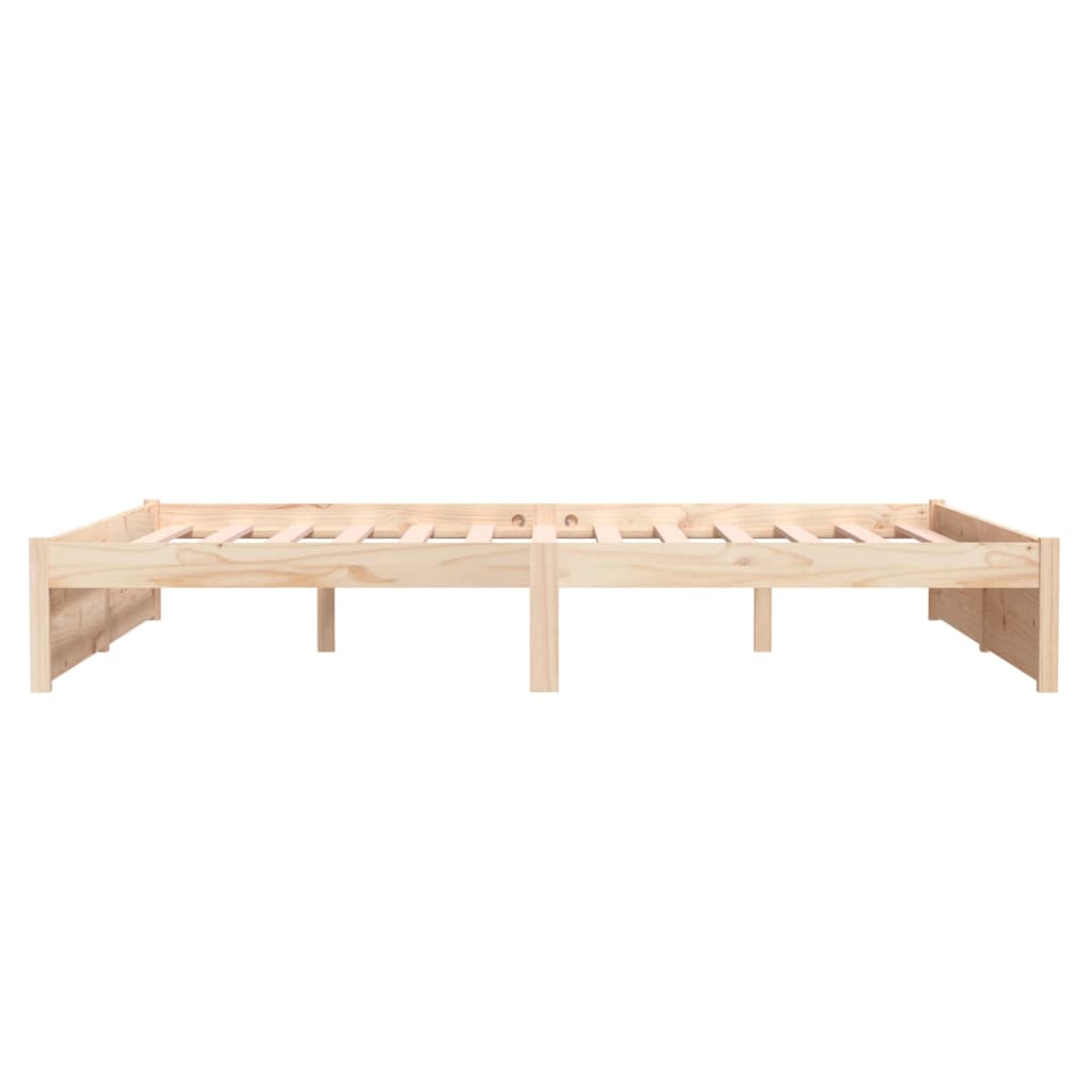 Bed frame solid wood - natural colored, 150 x 200 cm - number 6.