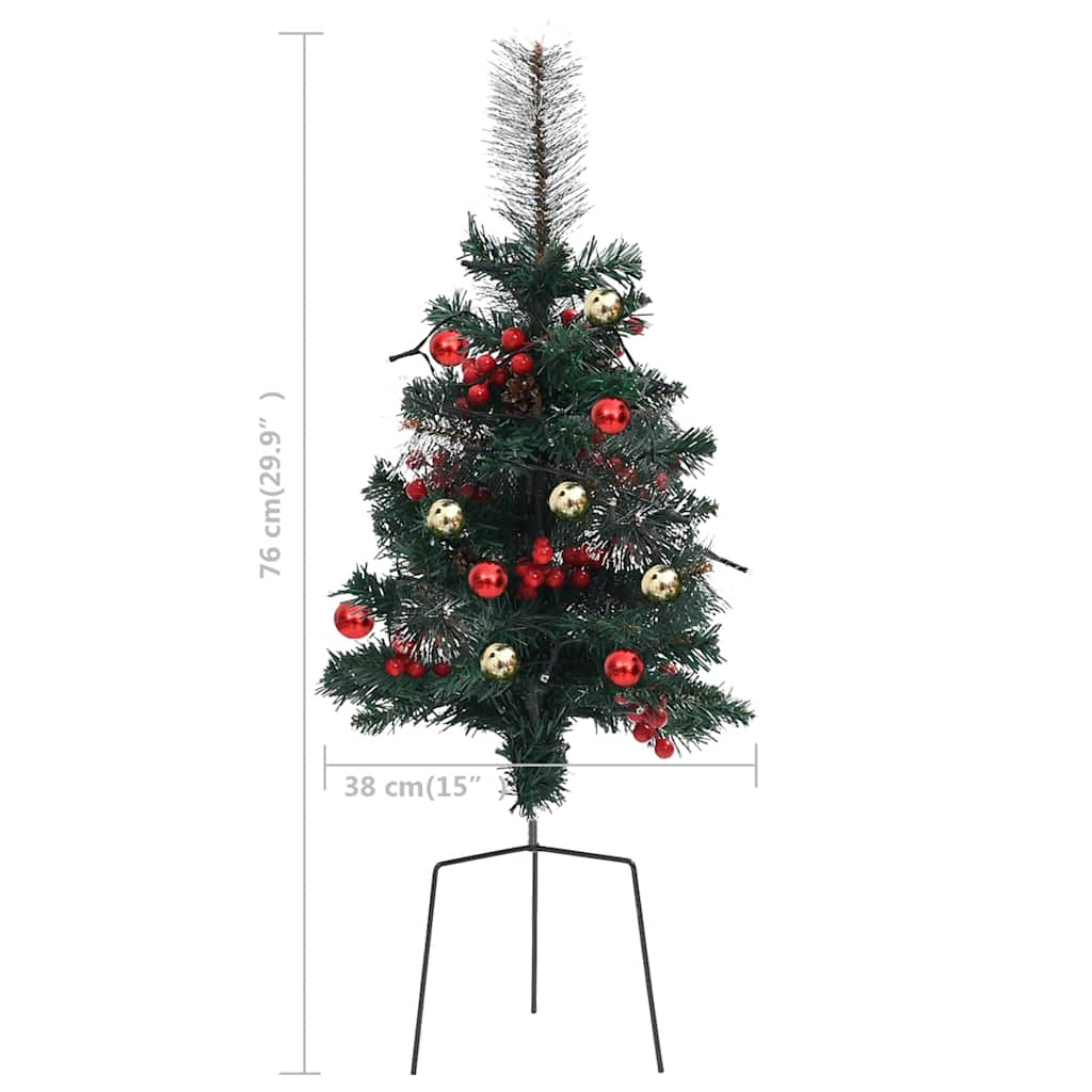 Artificial christmas trees with lights 2 pcs. for garden path 76 cm pvc - number 11.