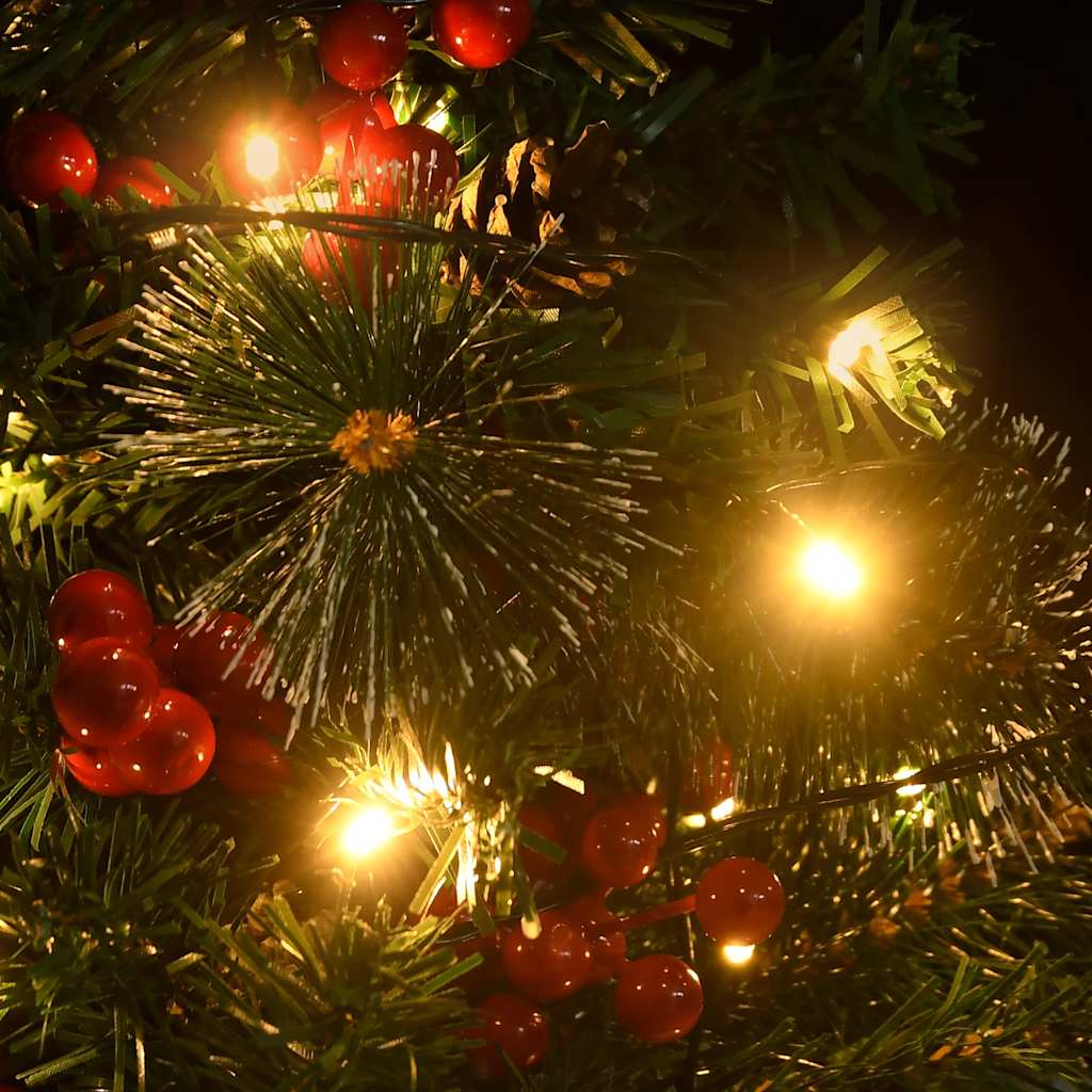 Artificial christmas trees with lights 2 pcs. for garden path 76 cm pvc - number 7.