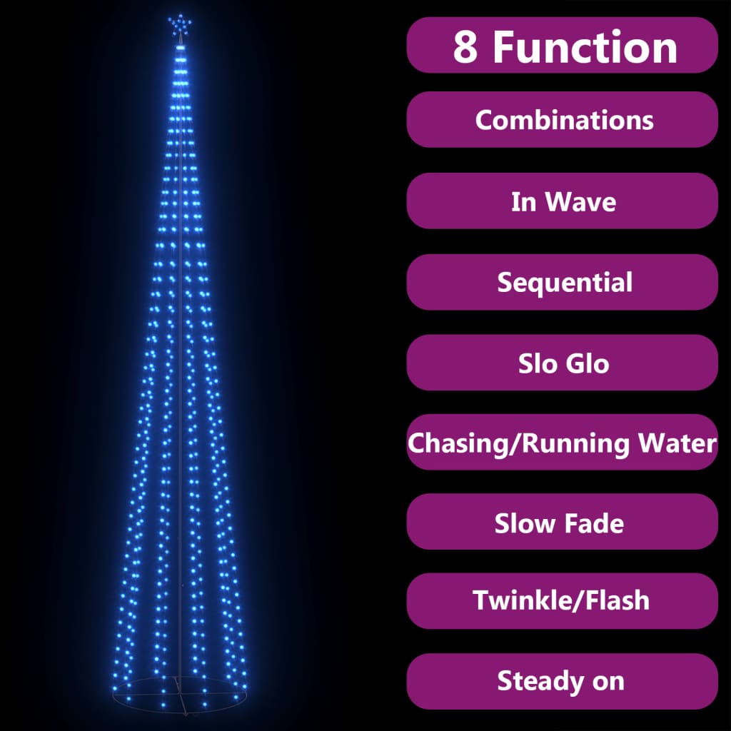 Sapin de noël lumineux 160x500 cm 752 led lumière bleue - number 3.