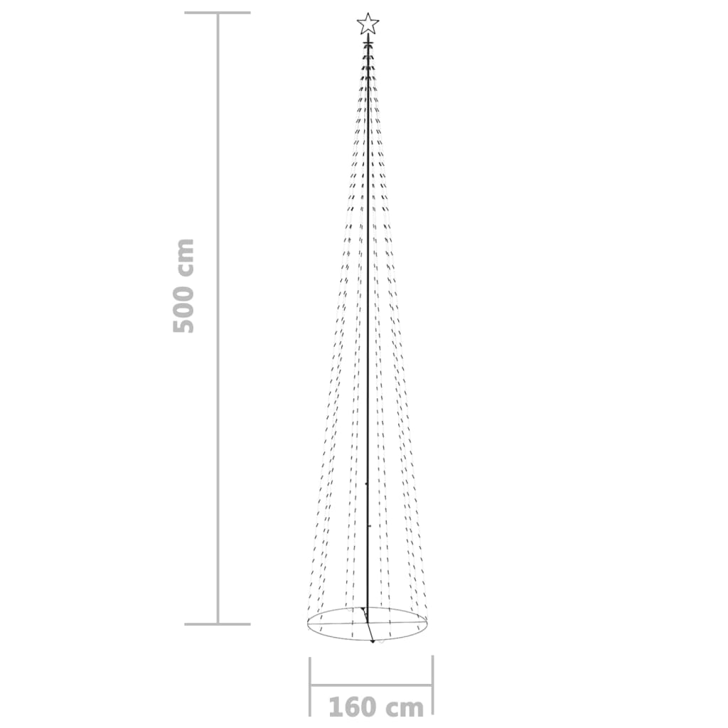 Sapin de noël lumineux 160x500 cm 752 led lumière bleue - number 8.