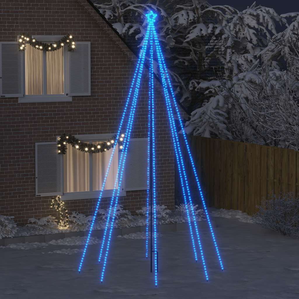 Illuminated christmas tree 5 m 800 leds indoor/outdoor blue light - blue, 500 x 160 cm, 1 - number 1.