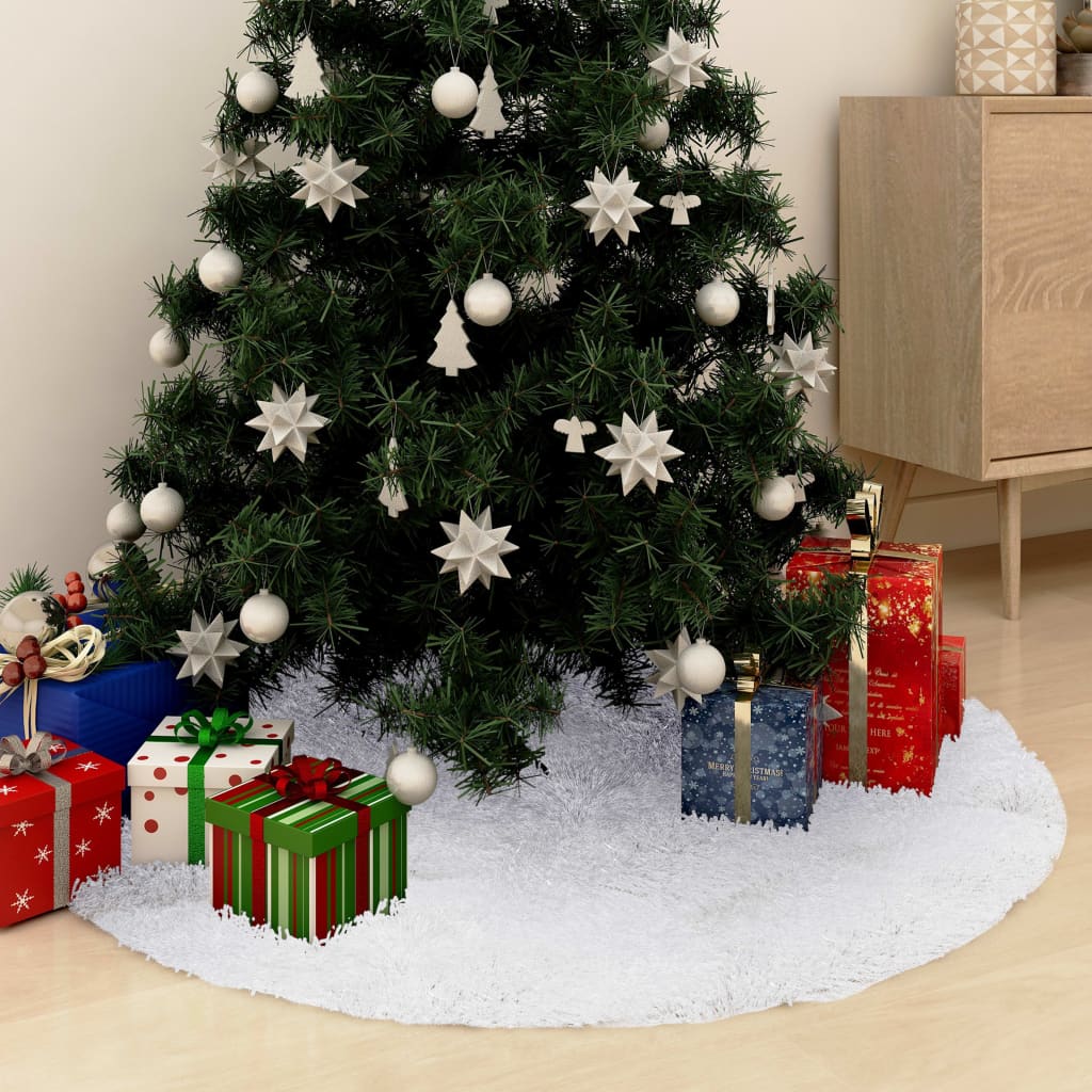 Cover for christmas tree base faux fur white - 90 cm, 1 - number 1.