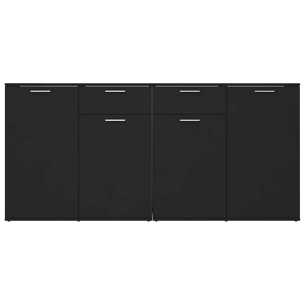 Skænk 160x36x75 cm konstrueret træ - sort, 1, 160 cm - number 7.