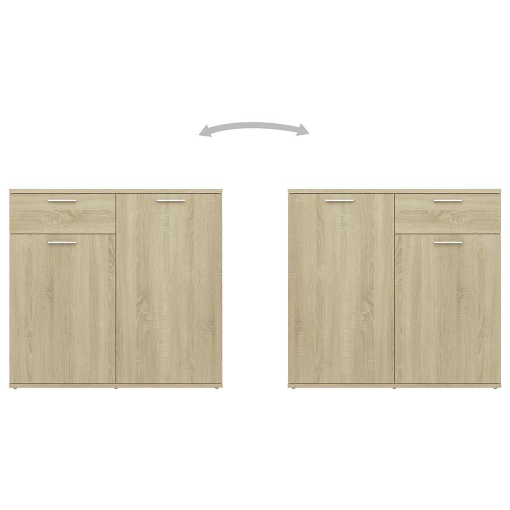 Buffet en bois contrecollé - chêne sonoma, 160 x 36 x 75 cm, 1 - number 6.