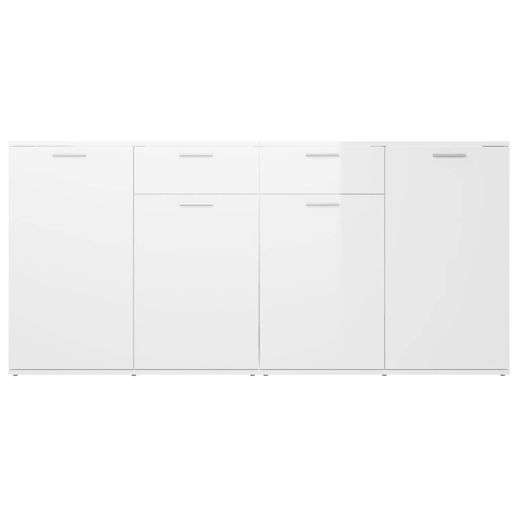 Skänk 160x36x75 cm konstruerat trä vit högglans - number 6.