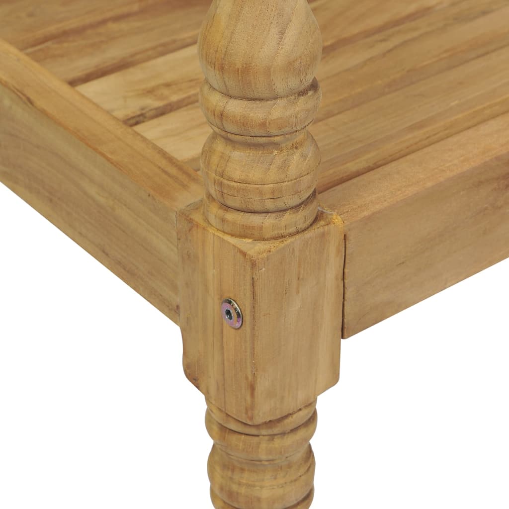 Sedie batavia con cuscini pz. teak massello - grigio a scacchi, 4, 1 - number 7.