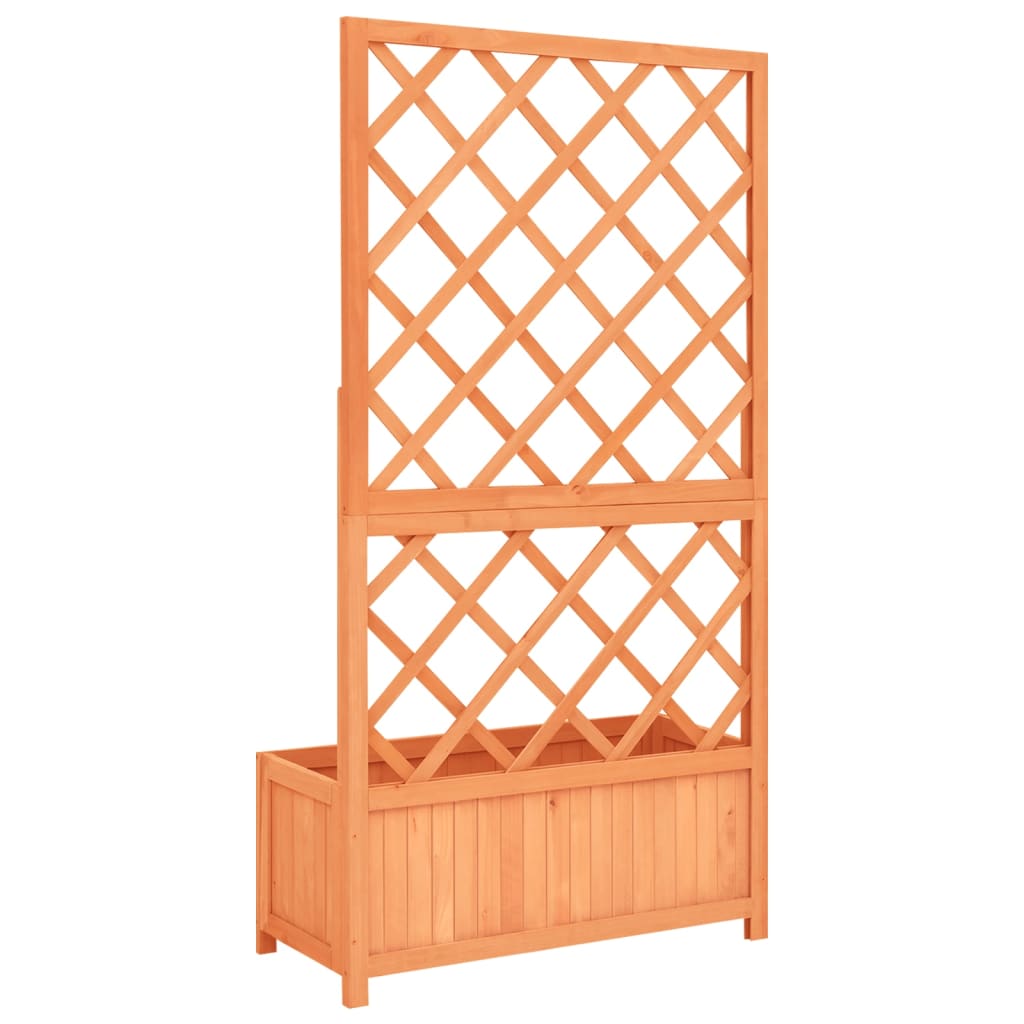 Planter with trellis solid pine - brown, 70 x 30 x 135 cm, 1 - number 4.