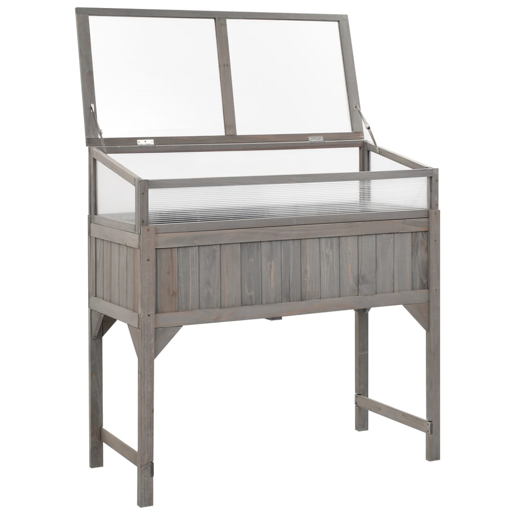 Povišena gredica sa plastenikom 110x54x120 cm puna smreka - number 2.