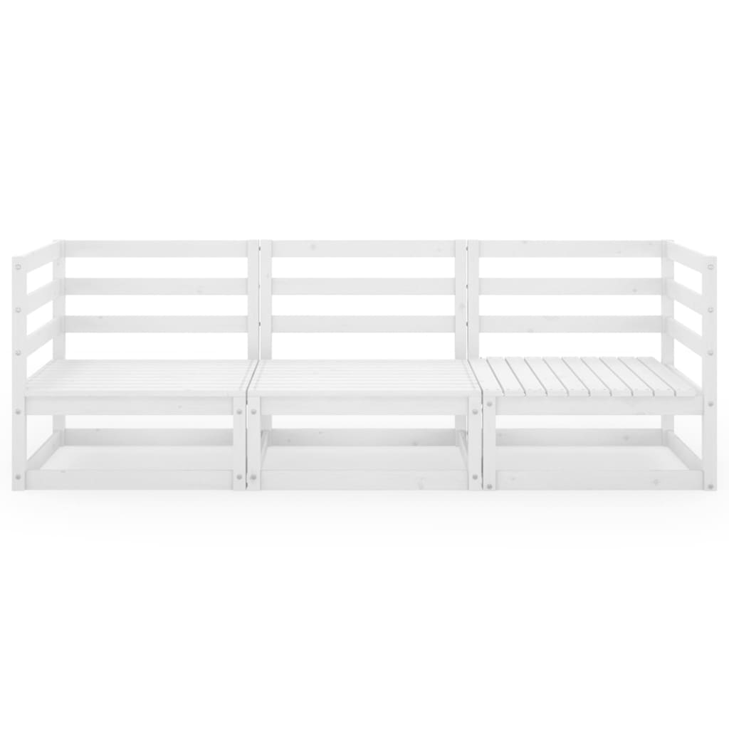 3-personers havesofa massivt fyrretræ - hvid, 1, nej - number 3.