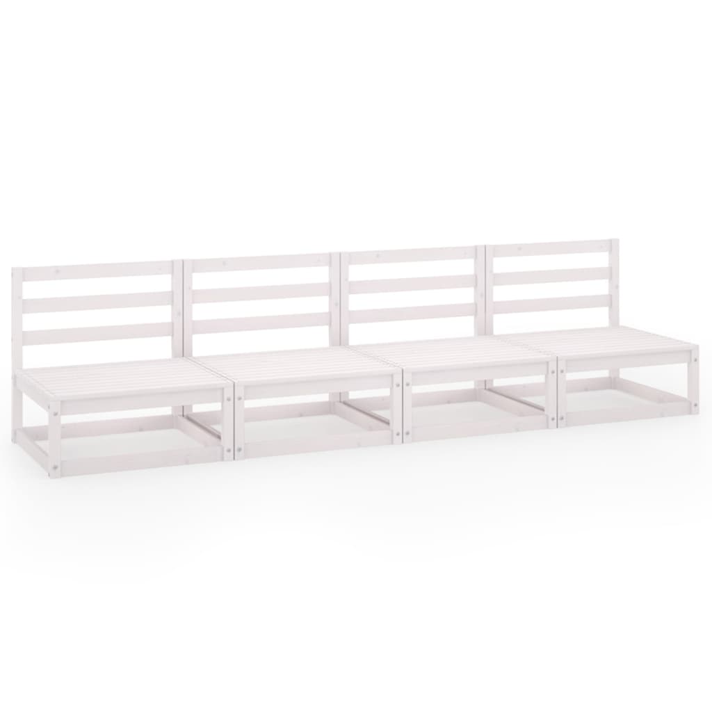 4-personers havesofa massivt fyrretræ - hvid, 1, nej - number 2.