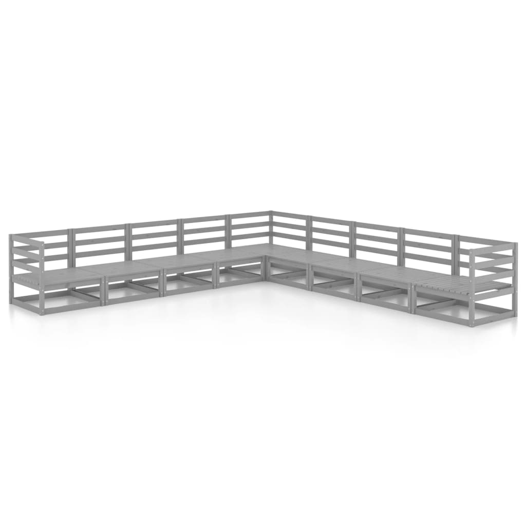 Lounge set for garden 9 parts massive pine - gray, no, 1-2 - number 2.