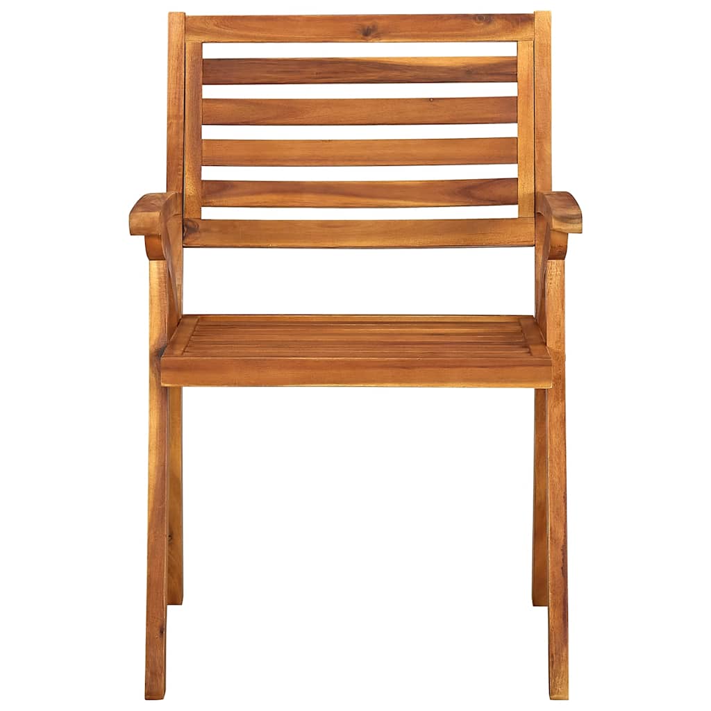 Sedie da giardino pc. con cuscini in legno massello di acacia - rosso a scacchi, 4 - number 6.