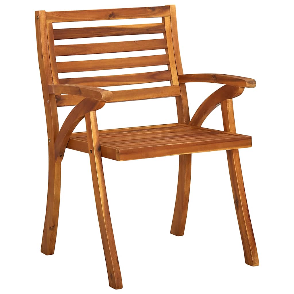 Sedie da giardino pc. con cuscini in legno massello di acacia - rosso a scacchi, 4 - number 5.