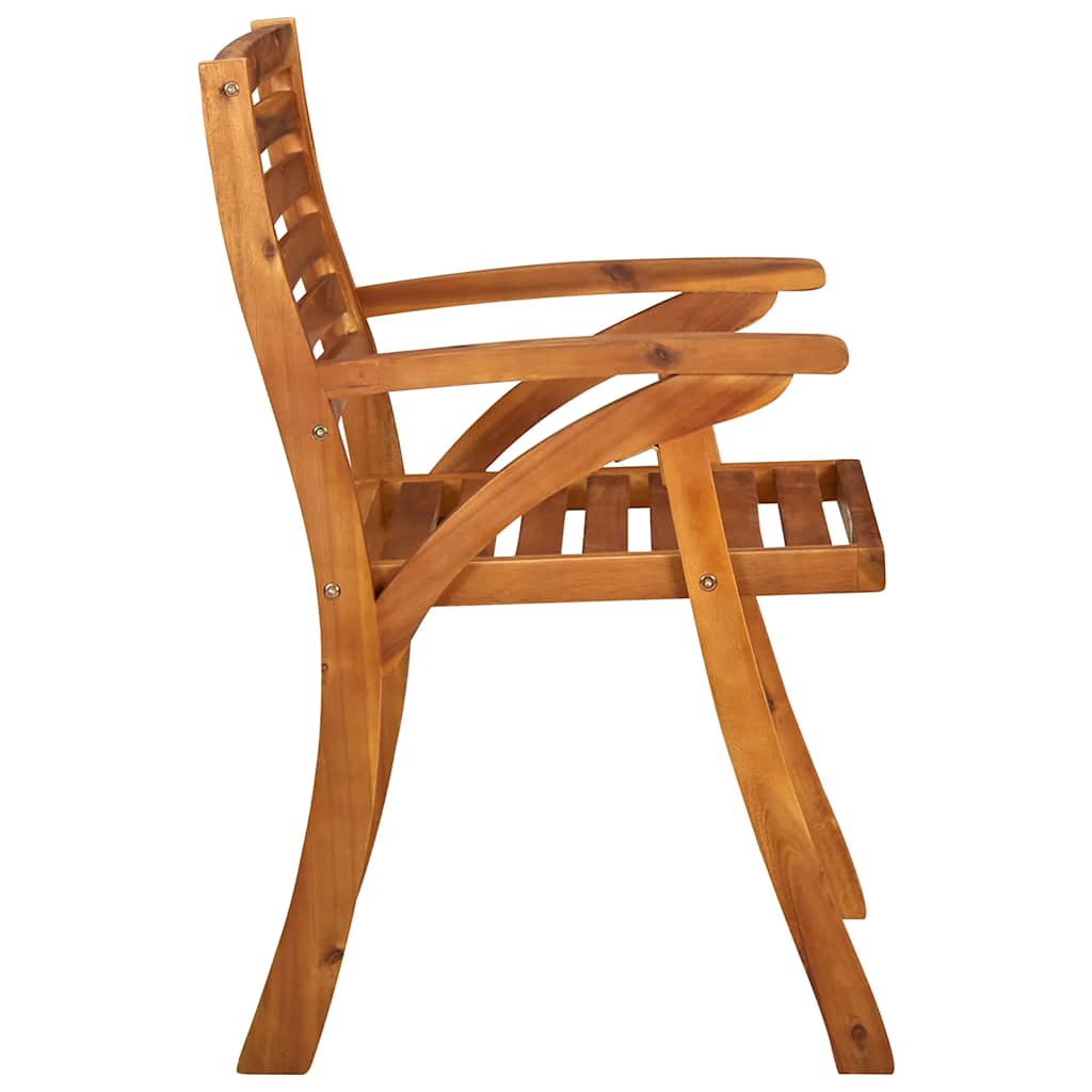 Sedie da giardino pc. con cuscini in legno massello di acacia - rosso a scacchi, 4 - number 7.