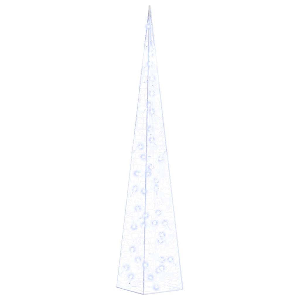 Dekorativ led-lyskegle akryl - blå, 90 cm, 1, med batteri - number 2.