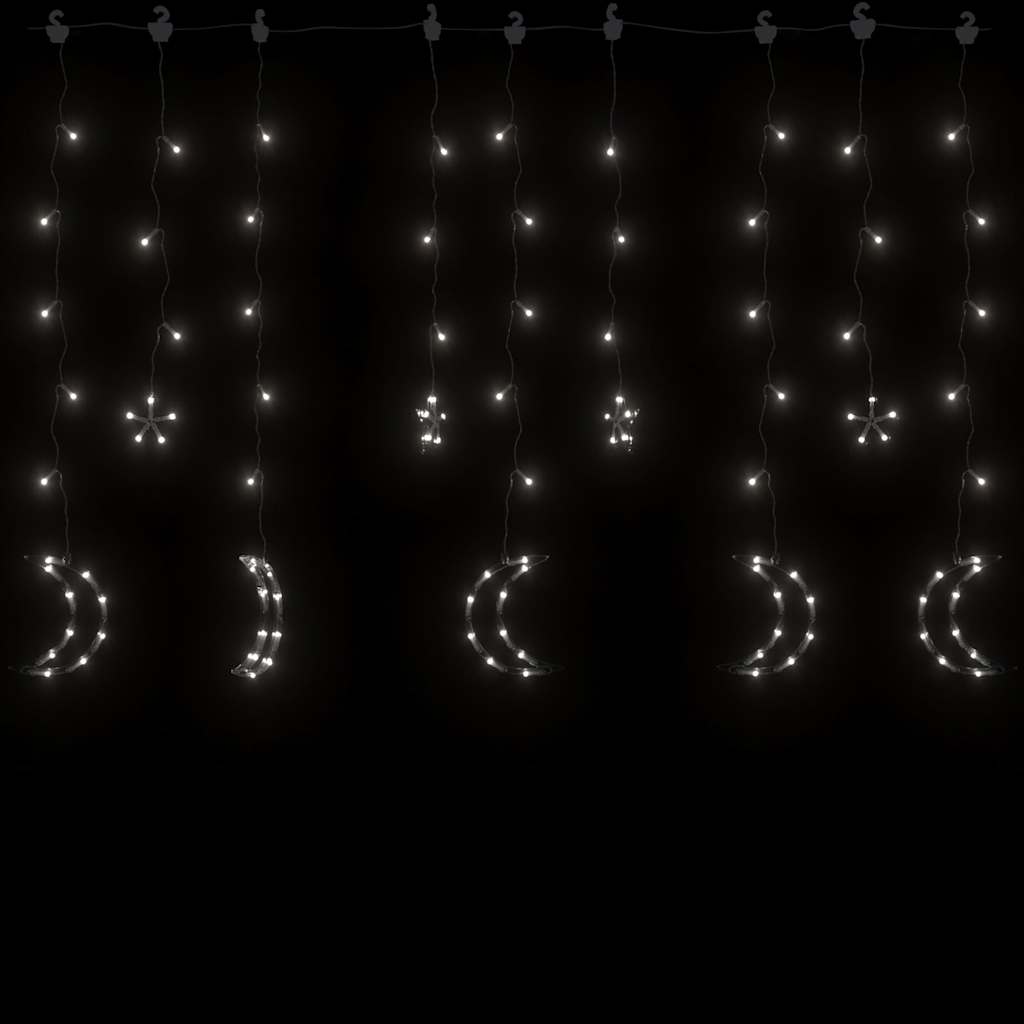 Fairy lights star and moon light chains 345 leds cold white - number 3.