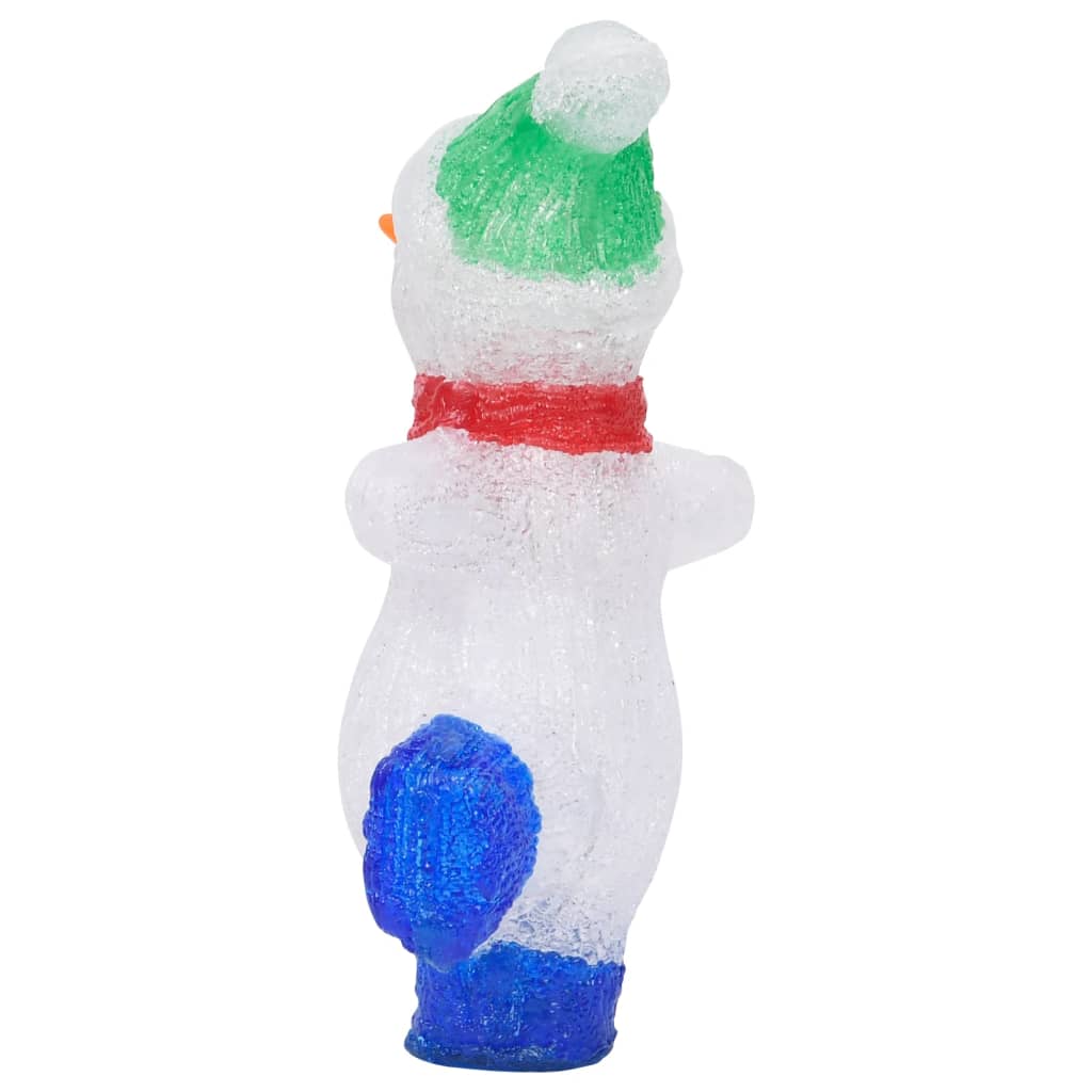 Bonhomme de neige de noël à led 30 cm intérieur/extérieur acrylique - number 7.