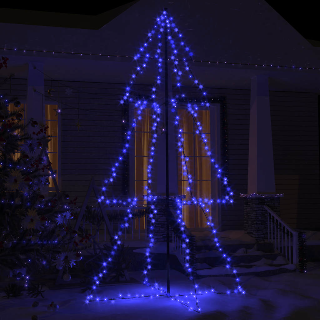 Luminous christmas tree 120x220 cm 300 leds indoor/outdoor - blue, 220 x 120 cm, 1 - number 1.