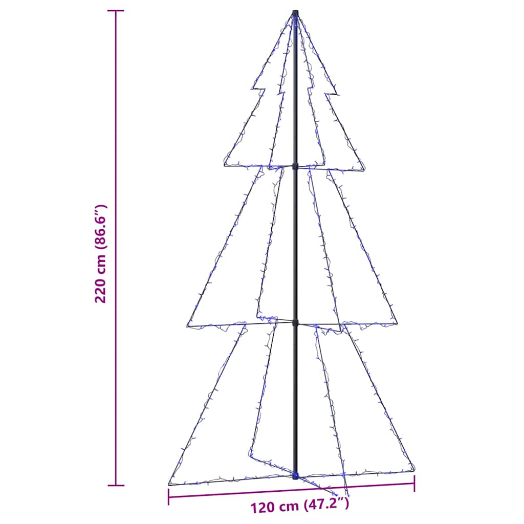 Luminous christmas tree 120x220 cm 300 leds indoor/outdoor - blue, 220 x 120 cm, 1 - number 7.