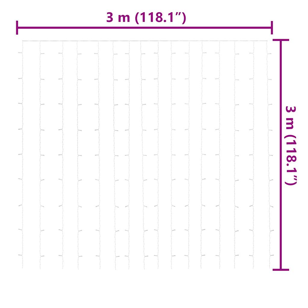 Rideau lumineux 3x3 m 300 led 8 fonctions - bleu, 1 - number 5.
