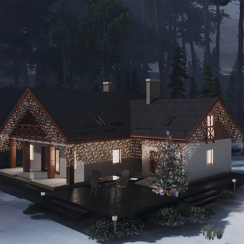 Light curtain 10 m 400 leds 8 features - hot white, 1, x - number 1.