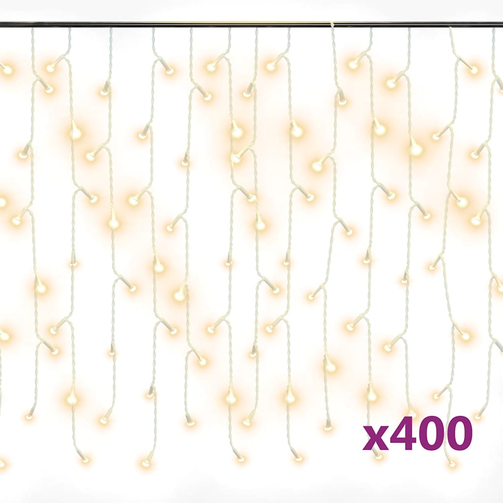 Light curtain 10 m 400 leds 8 features - hot white, 1, x - number 2.
