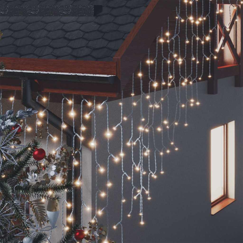 Light curtain 10 m 400 leds 8 features - hot white, 1, x - number 5.