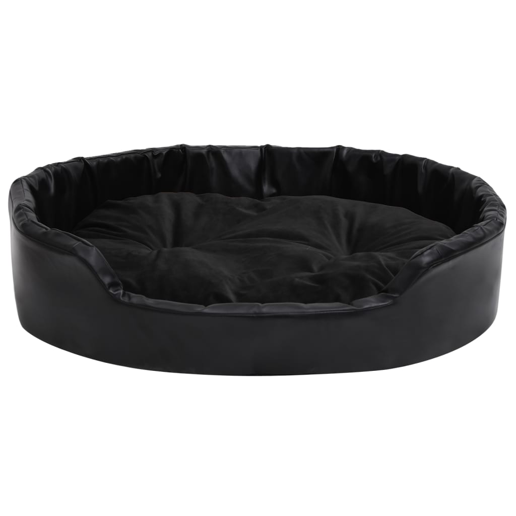 Panier pour chien en peluche et simili cuir - noir, 90 x 79 x 20 cm - number 3.