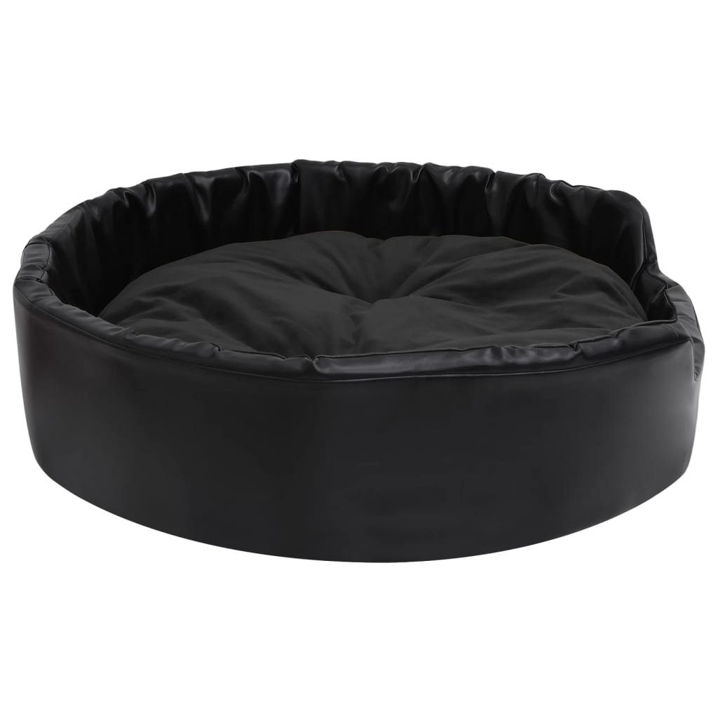 Panier pour chien en peluche et simili cuir - noir, 90 x 79 x 20 cm - number 4.