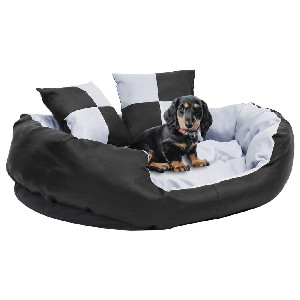 Coussin réversible et lavable pour chien - gris et noir, 85 x 70 x 20 cm - number 1.