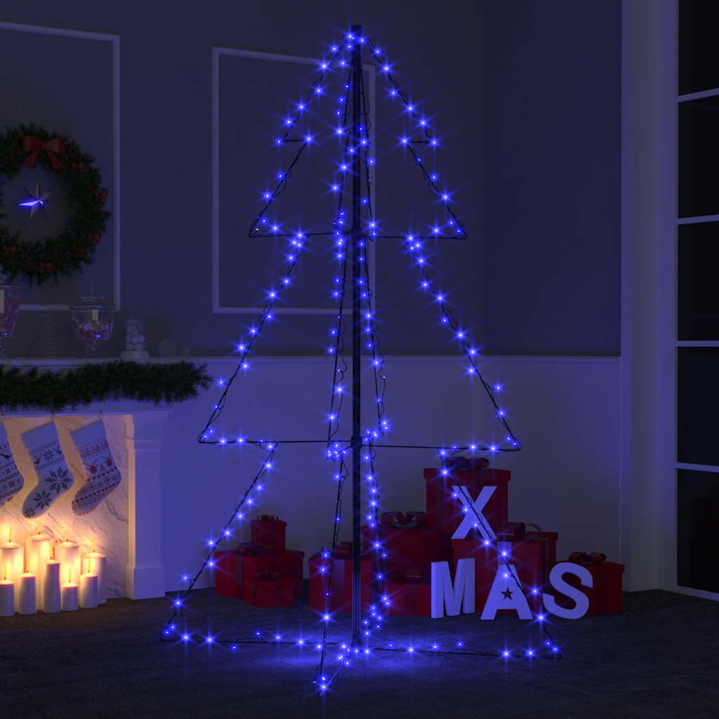 Luminous christmas tree 98x150 cm 200 leds indoor/outdoor - blue, 150 x 98 cm, 1 - number 1.