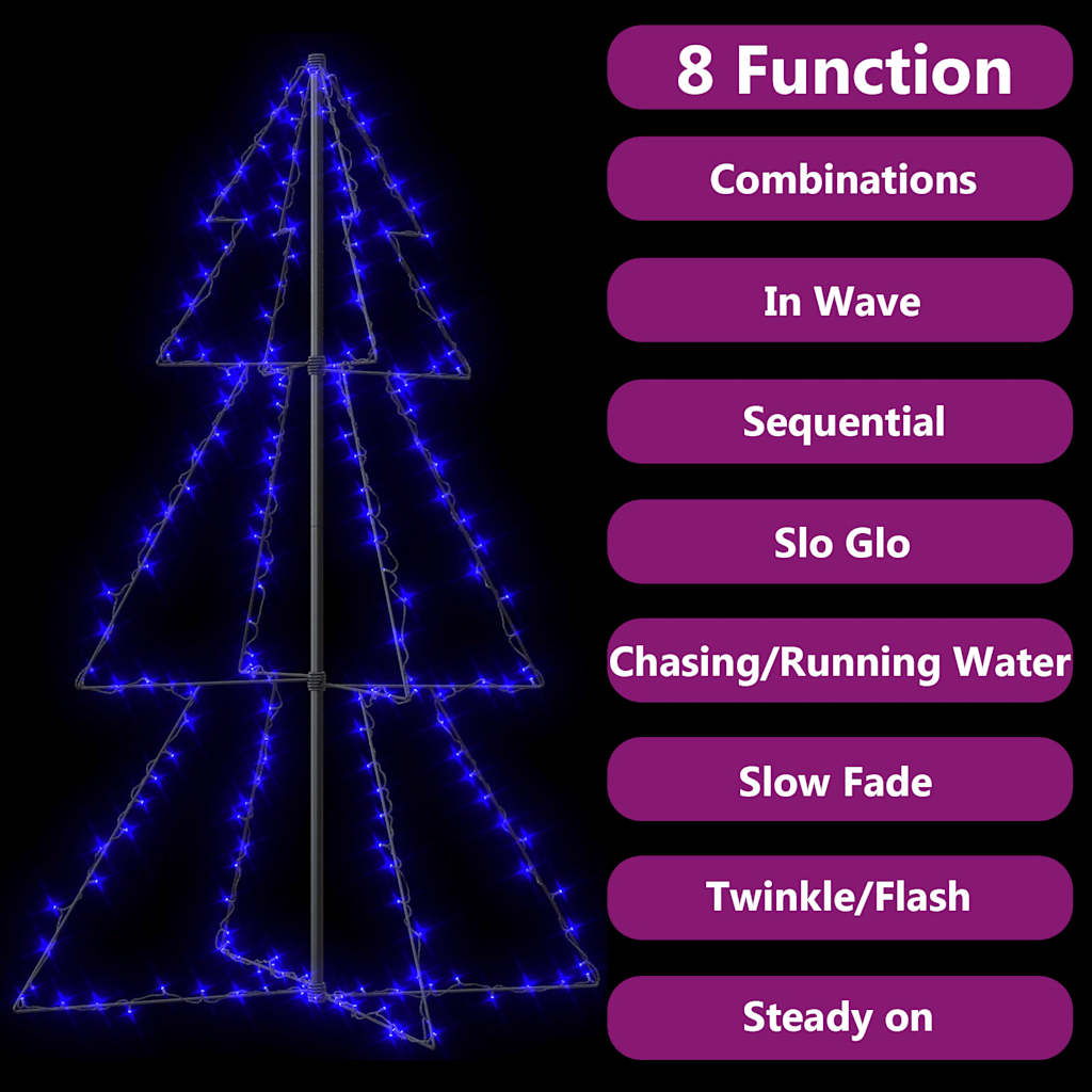 Luminous christmas tree 98x150 cm 200 leds indoor/outdoor - blue, 150 x 98 cm, 1 - number 4.