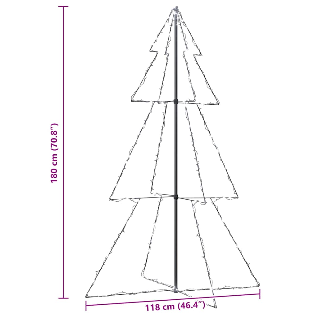 Sapin de noël lumineux 118x180 cm 240 leds intérieur/extérieur - blanc froid, 180 x 118 cm, 1 - number 8.