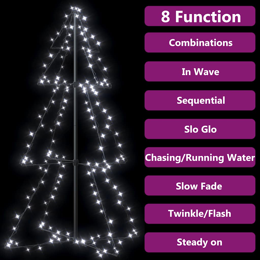 Luminous christmas tree 78x120 cm 160 leds indoor/outdoor - cold white, 120 x 78 cm, 1 - number 4.