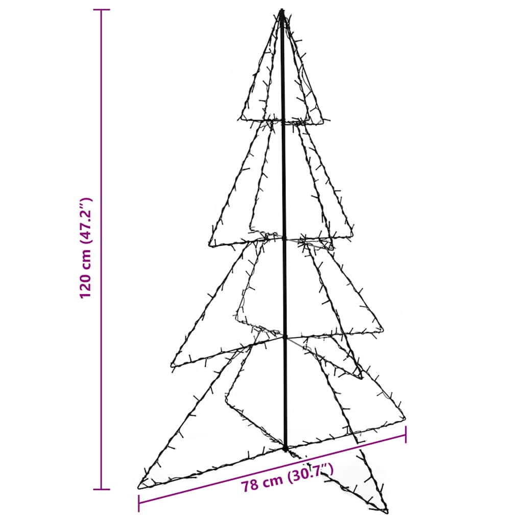 Luminous christmas tree 78x120 cm 160 leds indoor/outdoor - cold white, 120 x 78 cm, 1 - number 8.